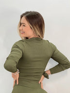 Conjunto Fitness Manga Longa Diversas Cores