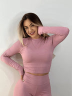 Conjunto Fitness Manga Longa Diversas Cores